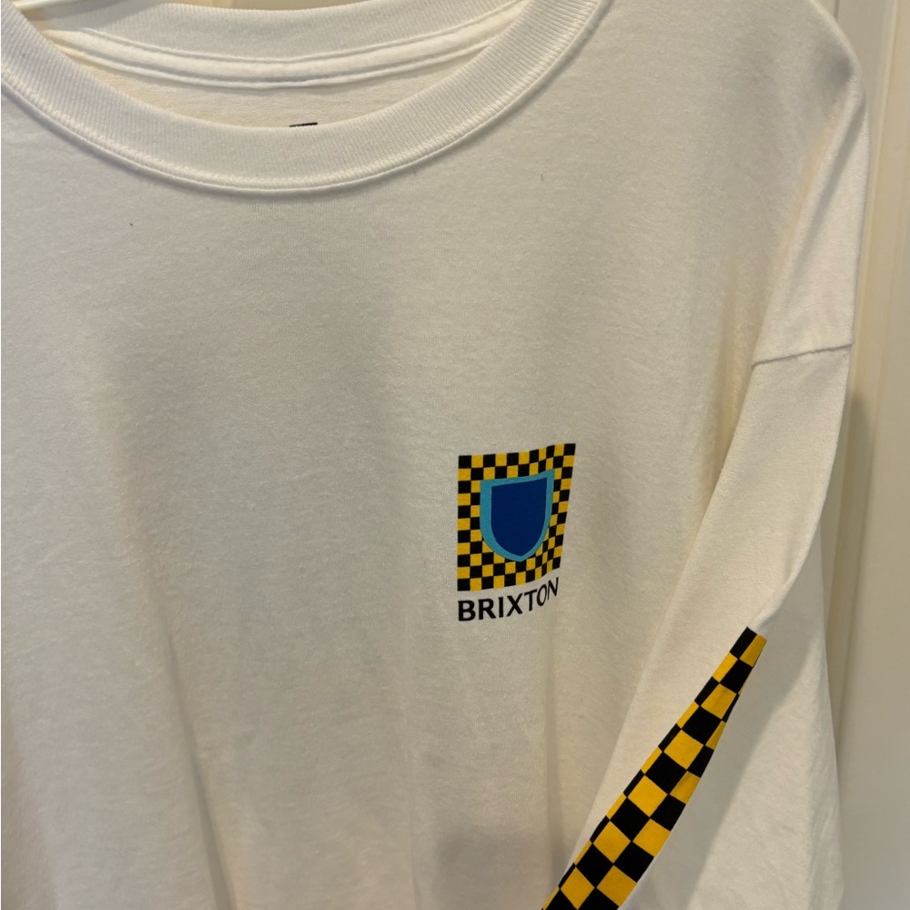 Brixton White Long Sleeve Tee Mens XL - New - Picture 7 of 7